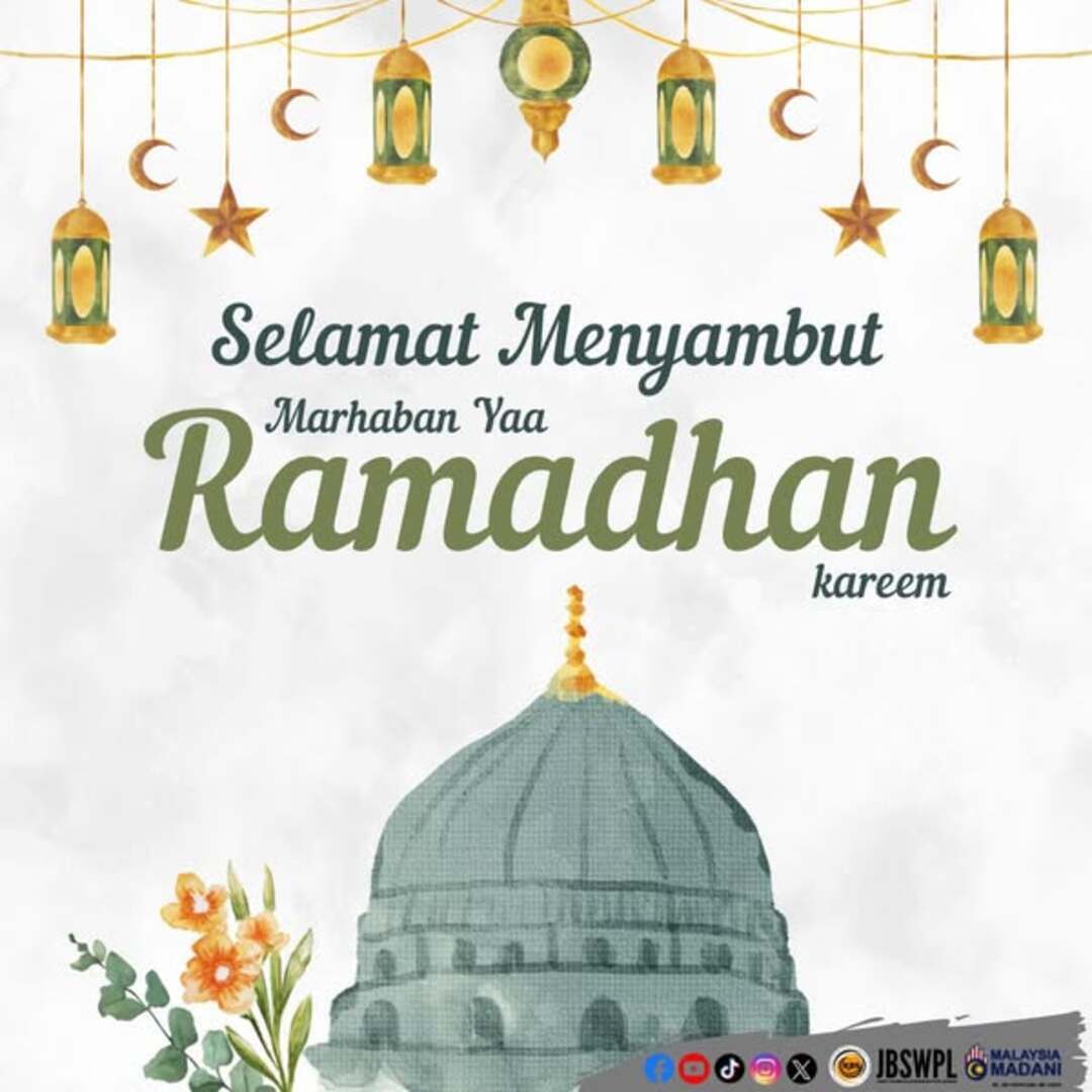 WARGA KERJA JABATAN BELIA DAN SUKAN WILAYAH PERSEKUTUAN LABUAN MENGUCAPKAN SELAMAT MENUNAIKAN IBADAH PUASA DI BULAN RAMADAN 2025 / 1446H.