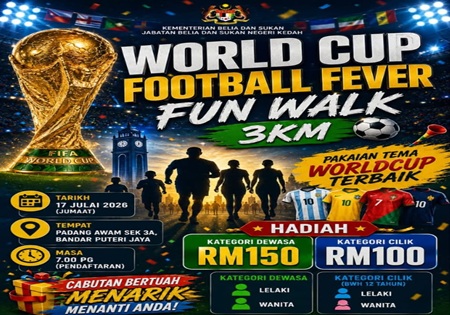 WORLD CUP FOOTBALL FEVER FUN WALK 3KM 