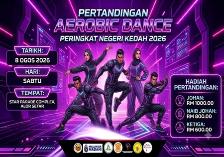 PERTANDINGAN AEROBIC DANCE PERINGKAT  NEGERI KEDAH 2026 