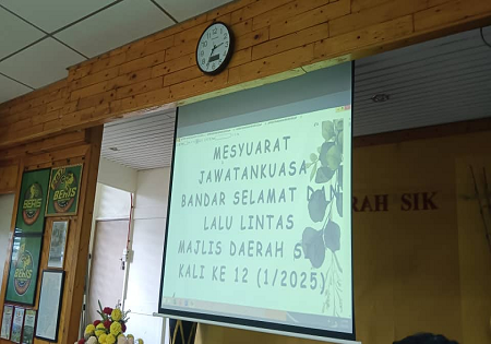 MESYUARAT JAWATANKUASA BANDAR SELAMAT LALU LINTAS MAJLIS DAERAH SIK KALI KE 12 (1/2025)