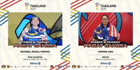 2 ATLET PARA NEGARA KEBANGGAAN LABUAN TELAH BERJAYA MENGHADIAHKAN PINGAT GANGSA BUAT NEGARA DI TEMASYA SUKAN PARA ASEAN KE - 13, THAILAND