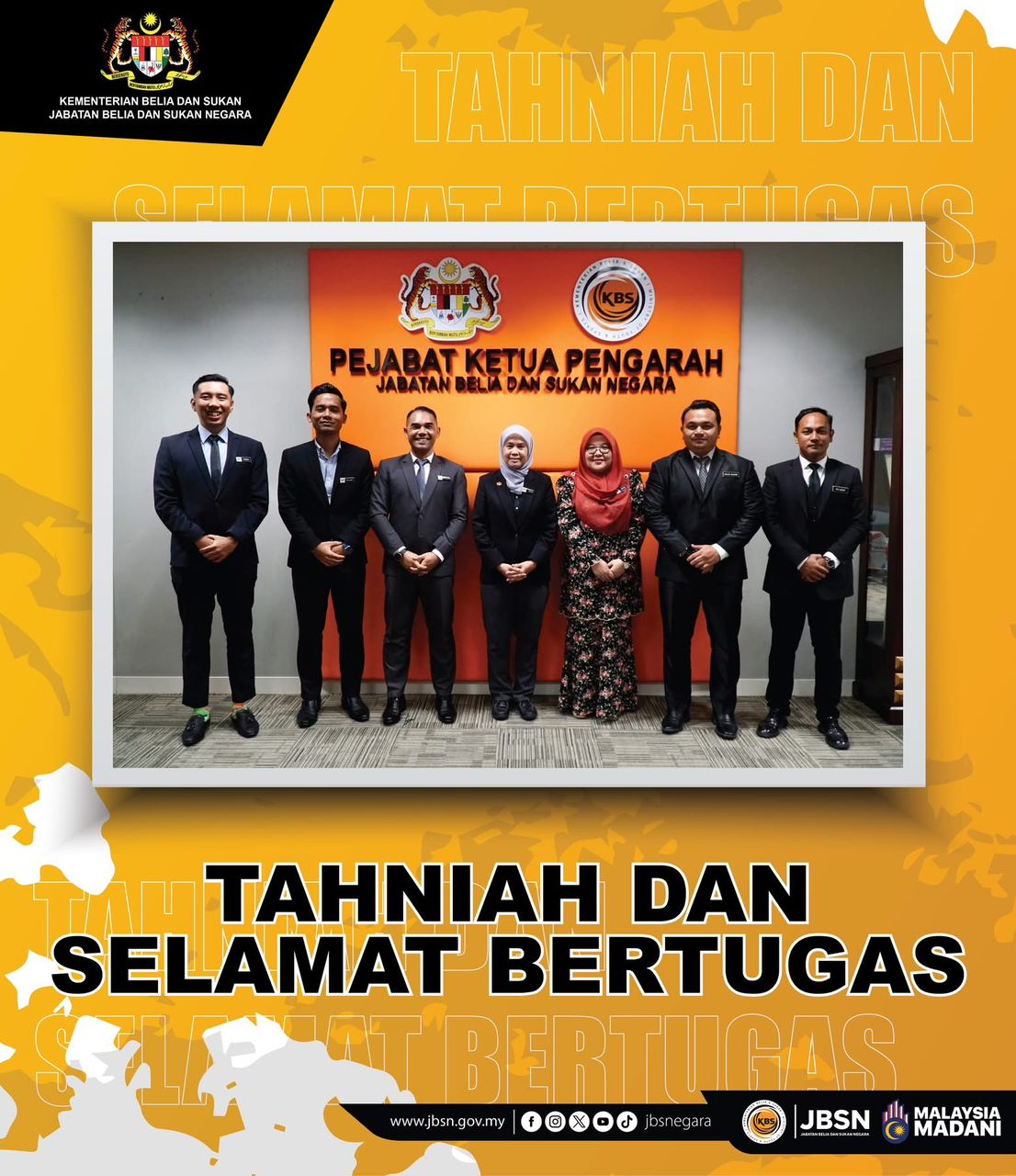 KP JBSN TERIMA LAPOR DIRI PEGAWAI BAHARU