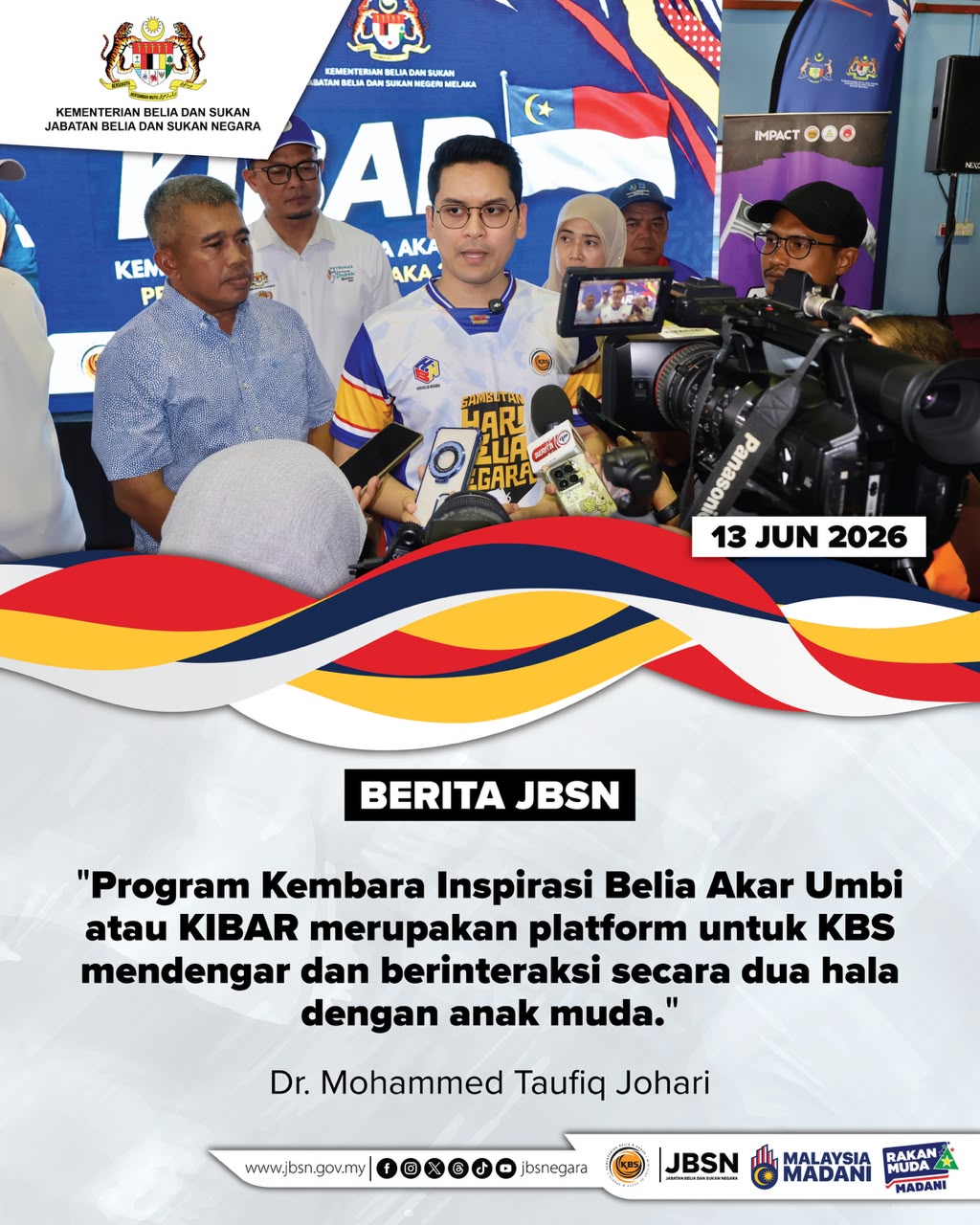 MENTERI BELIA DAN SUKAN DENGAR SUARA ANAK MUDA MELAKA