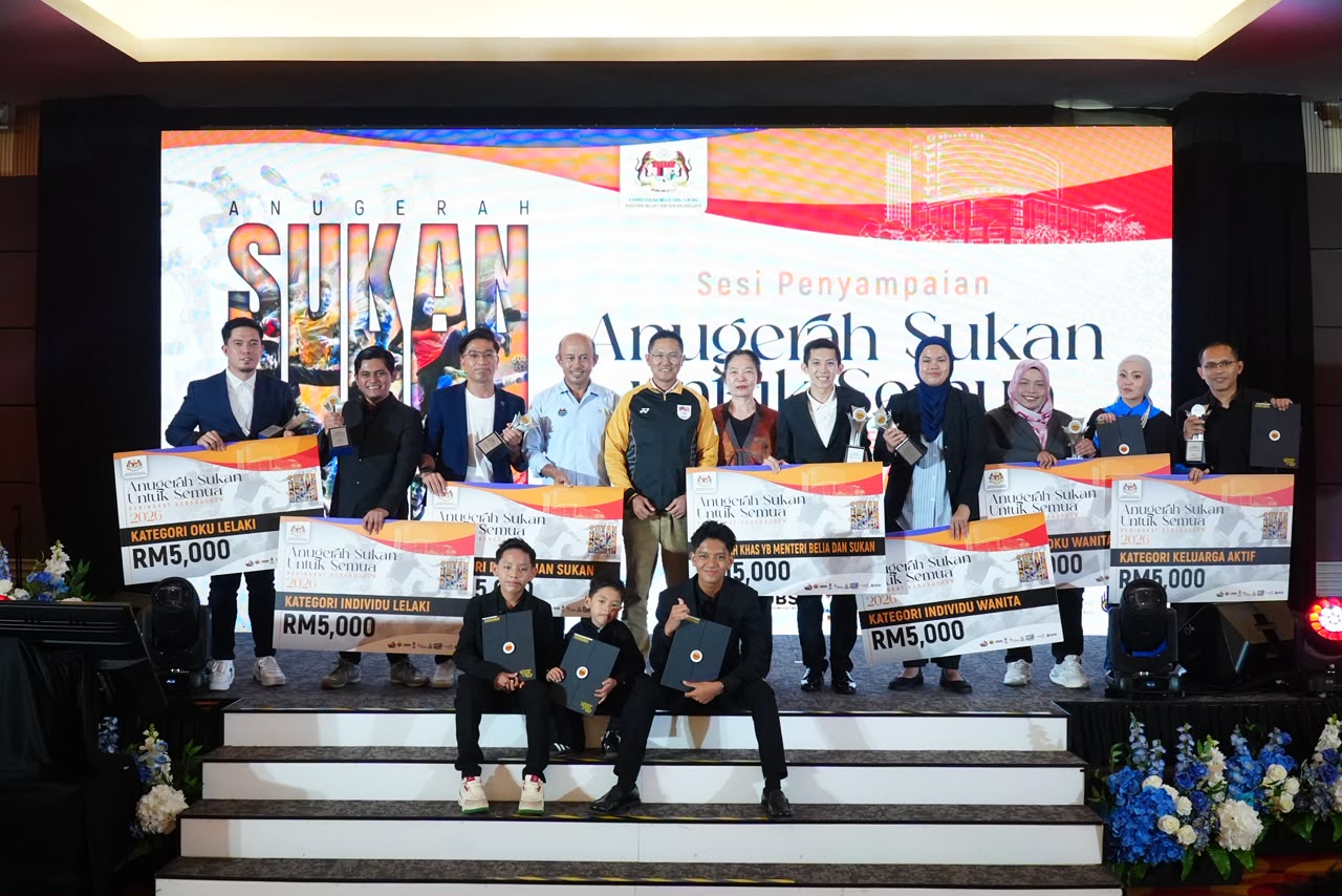 MAJLIS APRESIASI ANUGERAH SUKAN UNTUK SEMUA  PERINGKAT KEBANGSAAN TAHUN 2026 RAI PENGGERAK SUKAN  AKAR UMBI