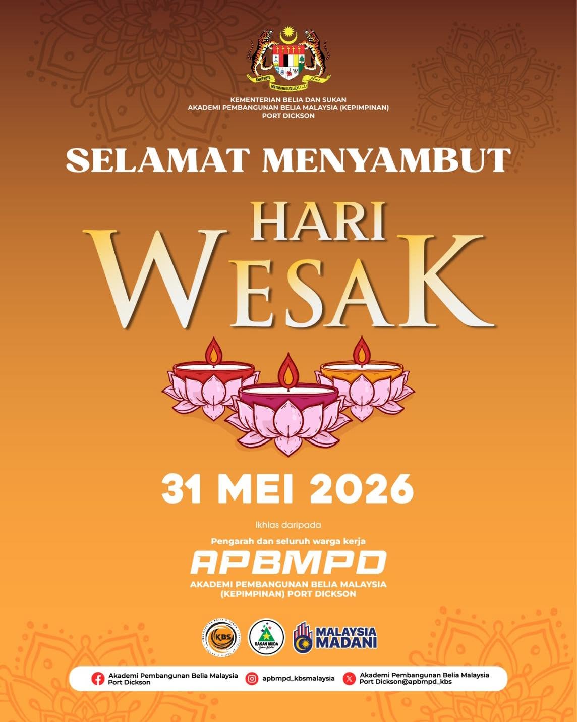 Selamat Menyambut Hari Wesak 2026