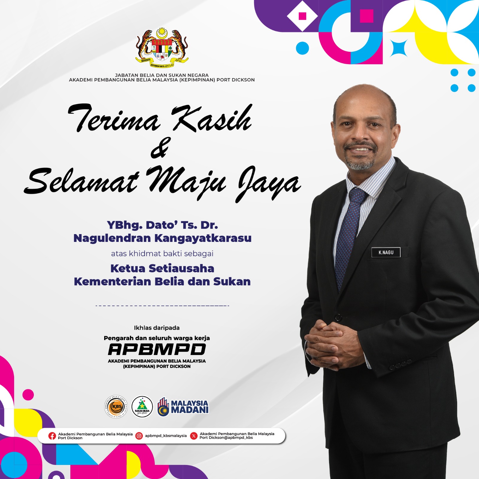 Terima Kasih & Selamat Maju Jaya, Dato'!   