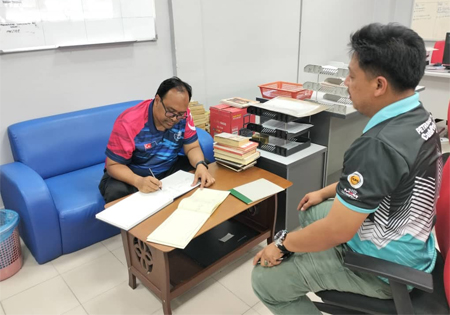 LAWATAN PEMERIKSAAN MENGEJUT PENGARAH JABATAN BELIA DAN SUKAN NEGERI JOHOR