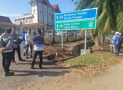 LAWATAN PEMERIKSAAN SISTEM PAIP DAN METER AIR DI KOMPLEKS BELIA DAN SUKAN (KOMBES) NEGERI MELAKA