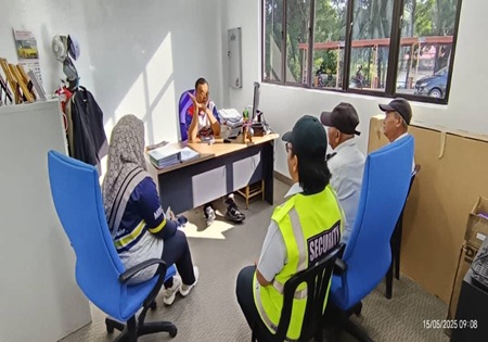 PERJUMPAAN PENGURUSAN BERSAMA PENGAWAL KESELAMATAN DI KOMPLEKS BELIA DAN SUKAN NEGERI MELAKA