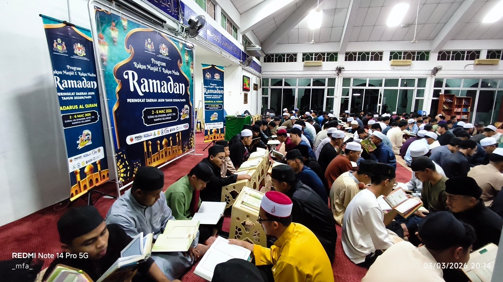 PROGRAM RAKAN MASJID X RAKAN MUDA RAMADAN DAERAH JASIN 1447H / 2026M (HARI KEDUA)