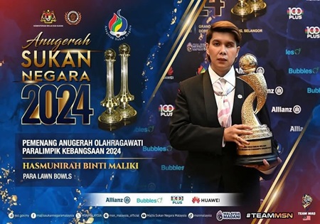 ATLET WANITA PARA LAWN BOWLS NEGERI SEMBILAN DINOBAT SEBAGAI OLAHRAGAWATI PARALIMPIK KEBANGSAAN 2024