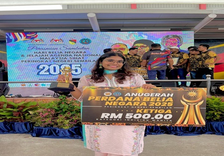 SINTHU MUTHUVEERAN UNGGULI TEMPAT KETIGA KATEGORI WANITA APBN PERINGKAT NEGERI SEMBILAN 2025