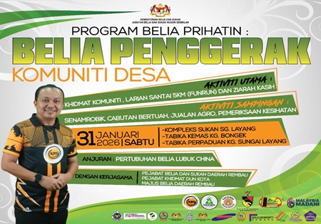 PROGRAM BELIA PRIHATIN : BELIA PENGGERAK KOMUNITI DESA MERIAHKAN KOMPLEKS SUKAN SUNGAI LAYANG