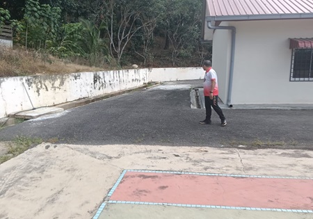 LAWATAN TAPAK PROJEK NAIK TARAF / SELENGGARA GELANGGANG SUKAN FELDA PALONG 3
