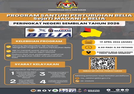 *HEBAHAN: PROGRAM SANTUNI PERTUBUHAN BELIA PERINGKAT NEGERI SEMBILAN TAHUN 2026 SejaTi MADANI x BELIA*