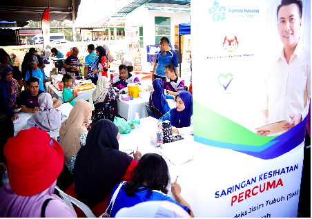 Pemeriksaan dan Pameran Kesihatan Sempena Program Sukan Komuniti Luar Bandar Peringkat Negeri Pulau Pinang 2025.