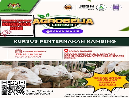 PENGUMUMAN RASMI: PERUBAHAN TARIKH & LOKASI PROGRAM AGROBELIA LESTARI @ RAKAN MAHIR