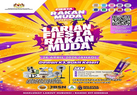 PENDAFTARAN LARIAN FIESTA RAKAN MUDA @ PERLIS 2026 DIBUKA SEKARANG