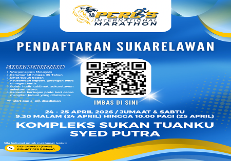 PENCARIAN SUKARELAWAN PERLIS INTERNATIONAL MARATHON