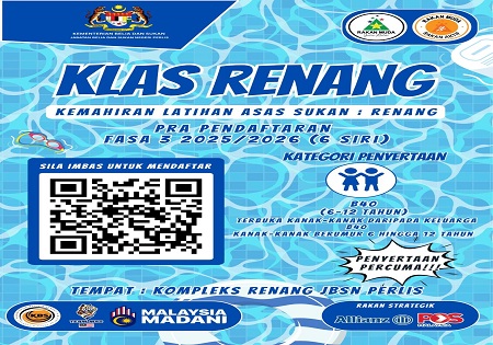 PENDAFTARAN MASIH DIBUKA! PROGRAM KEMAHIRAN LATIHAN ASAS SUKAN (KLAS) RENANG FASA 3 2025/2026
