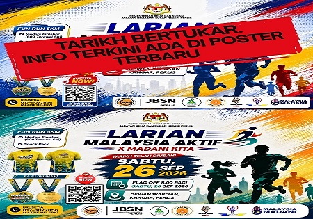 PERHATIAN PESERTA! TARIKH LARIAN TELAH BERUBAH!  