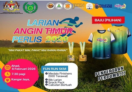 PINDAAN TARIKH LARIAN PESTA ANGIN TIMUR (PAT 2026) JBSN PERLIS 