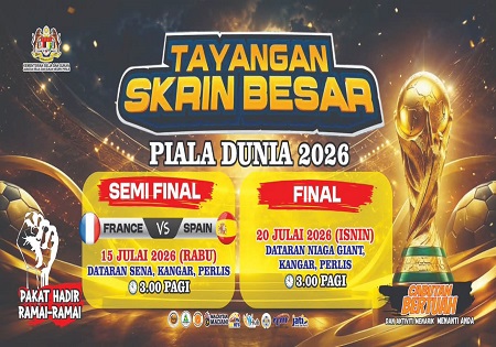  TAYANGAN SKRIN BESAR PIALA DUNIA FIFA 2026 