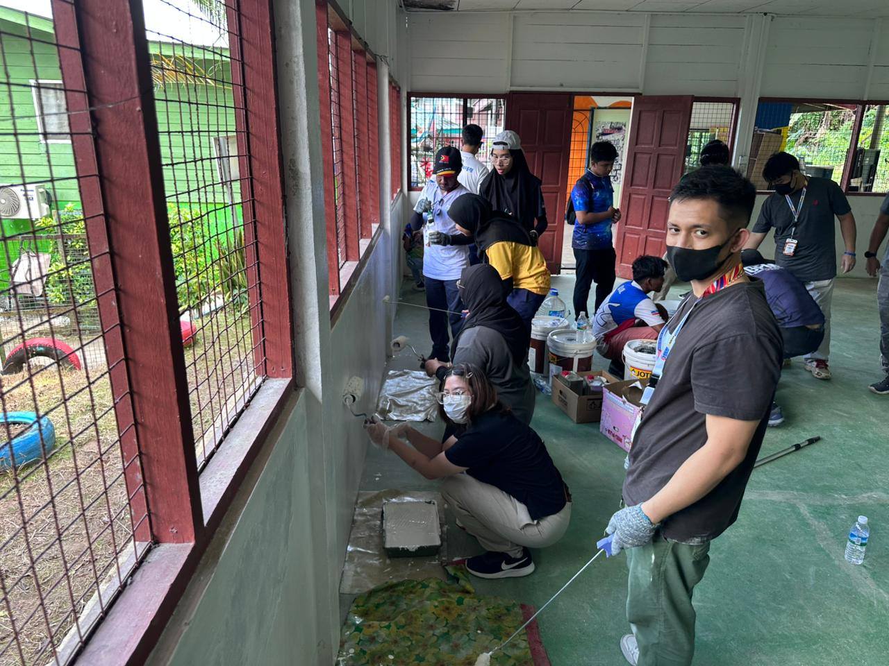 ASEAN YOUTH VOLUNTEER PROJECT :  HALL REFURBISHMENT & MURAL PAINTINGS BEGINS TODAY! 