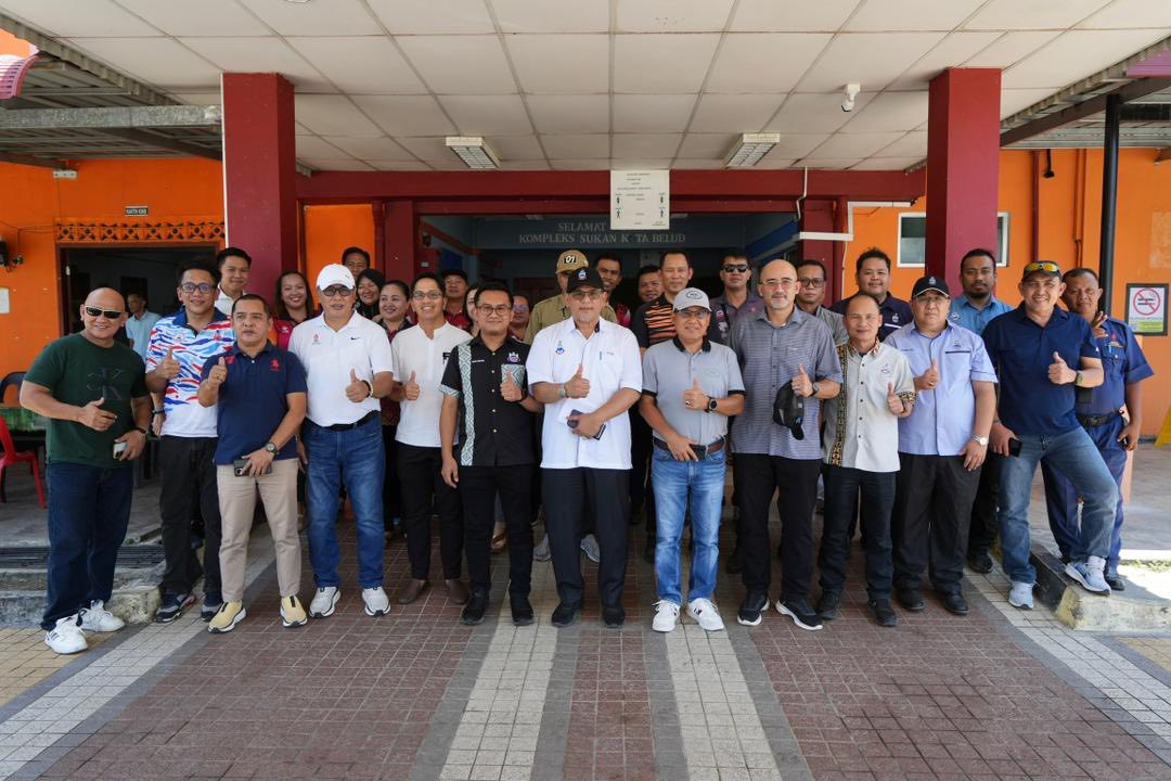 LAWATAN PROJEK PEMBANGUNAN FASILITI SUKAN PERKUKUH INFRASTRUKTUR NEGERI SABAH