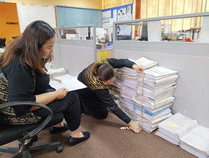 Laksana Pelupusan Rekod Awam, Ruang Kerja PBSB Miri Teratur Dan Kondusif