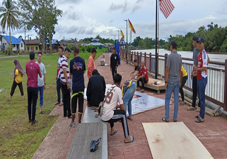 PERSIAPAN AKHIR TEMPAT SAMBUTAN PROGRAM SAMBUTAN HARI SUKAN NEGARA PERINGKAT BAHAGIAN MUKAH 2025