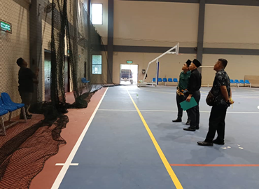 PEMERIKSAAN KOMPLEKS SUKAN KOMUNITI MUKAH BERSAMA PIHAK JKR MUKAH