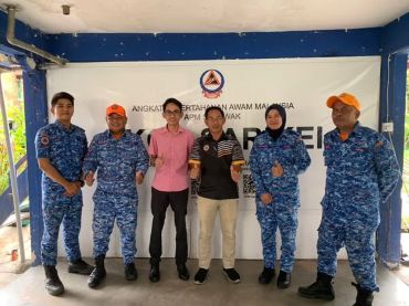 KUNJUNGAN PEJABAT BELIA DAN SUKAN BAHAGIAN SARIKEI (PBS6D) KE PUSAT OPERASI ANGKATAN PERTAHANAN AWAM MALAYSIA (APM) BAHAGIAN SARIKEI