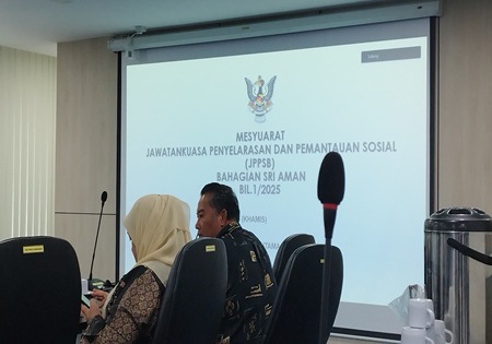 MESYUARAT JAWATANKUASA PERLARASAN DAN PEMANTAUAN SOSIAL  (JPPSB) BAHAGIAN SRI AMAN BIL.1/2025