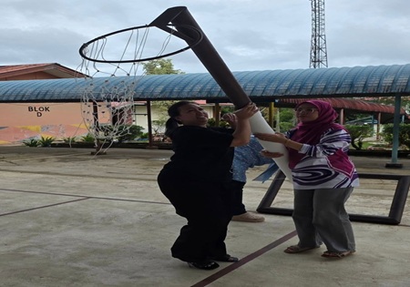 Persiapan Tempat Pertandingan Bola Jaring Sempena Liga Sukan Komuniti (Lsk) 2026 Peringkat Bahagian Betong 