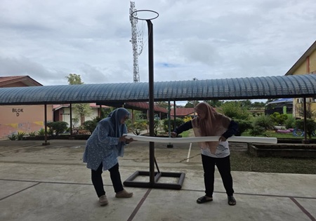 Persiapan Tempat Pertandingan Bola Jaring Sempena Liga Sukan Komuniti (Lsk) 2026 Peringkat Bahagian Betong 