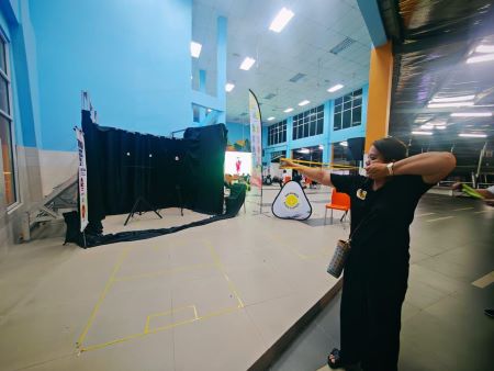Bidikan Juara Pertandingan Mini Slingshot Kategori Wanita Sempena Tayangan Skrin Besar Kelayakan Piala Asia 2027 Perlawanan Malaysia vs Vietnam