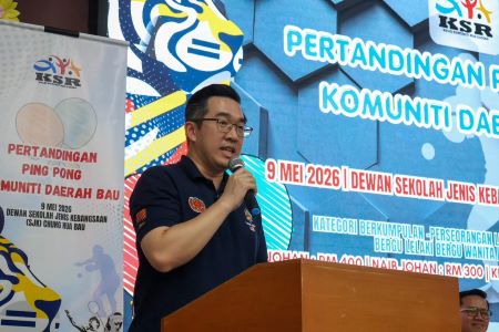 Pertandingan Ping Pong Terbuka Komuniti Daerah Bau