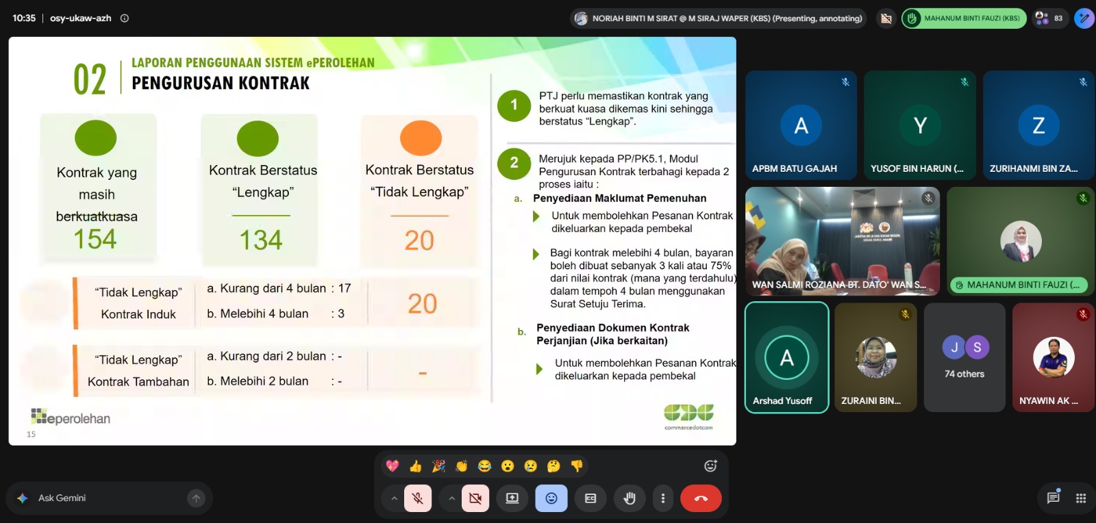 MESYUARAT PASUKAN ePEROLEHAN JABATAN BELIA DAN SUKAN NEGARA BILANGAN 1 TAHUN 2026 PERKUKUH PENGURUSAN PEROLEHAN