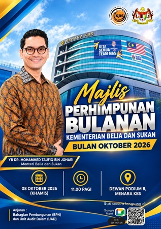 PEJABAT BELIA DAN SUKAN BAHAGIAN SRI AMAN SERTAI PERHIMPUNAN BULANAN KBS BAGI BULAN OKTOBER 2026