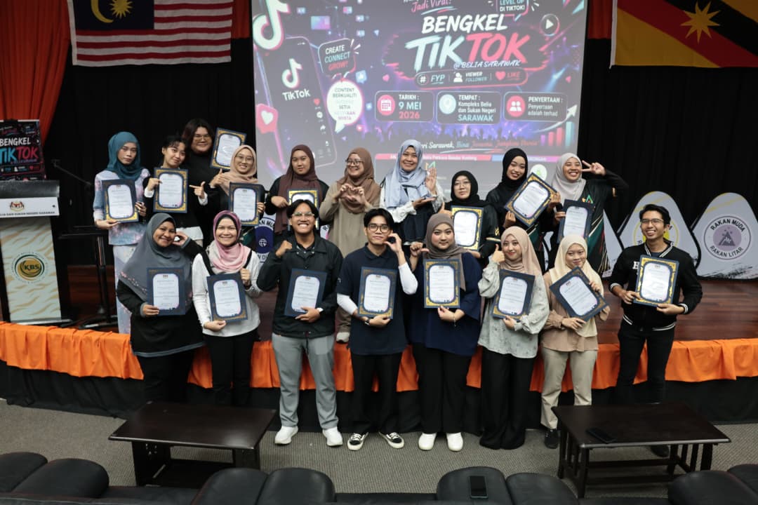 Lahirkan Kreator Kandungan Bijak: Bengkel TikTok @Belia Sarawak Capai Matlamat