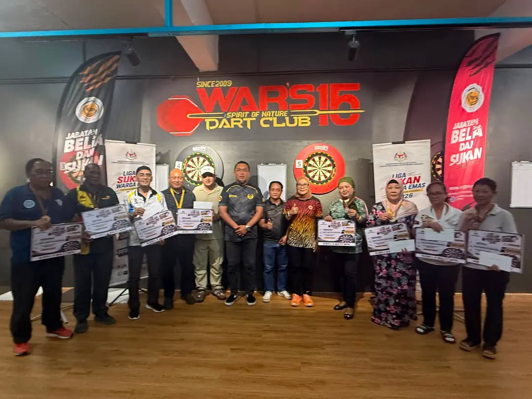 PEMENANG DART WARGA EMAS WAKILI SARAWAK KE PERINGKAT KEBANGSAAN