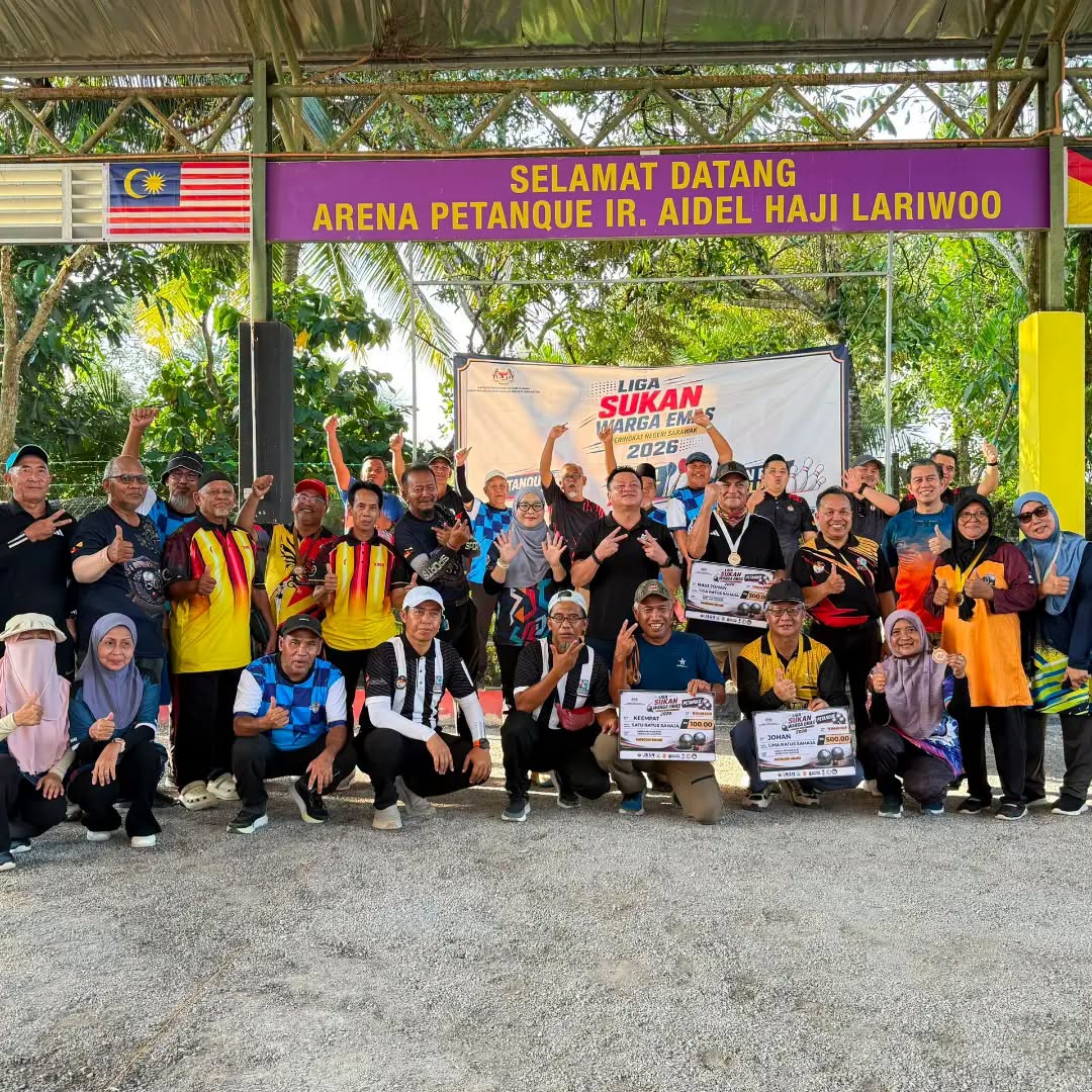 LIGA SUKAN WARGA EMAS SARAWAK 2026 MERIAH DI ASAJAYA