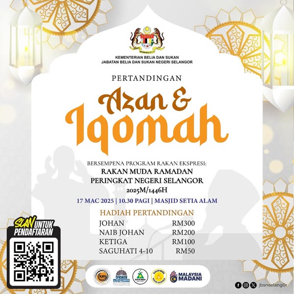 PERTANDINGAN AZAN & IQOMAH @RAKAN MUDA RAMADAN SELANGOR