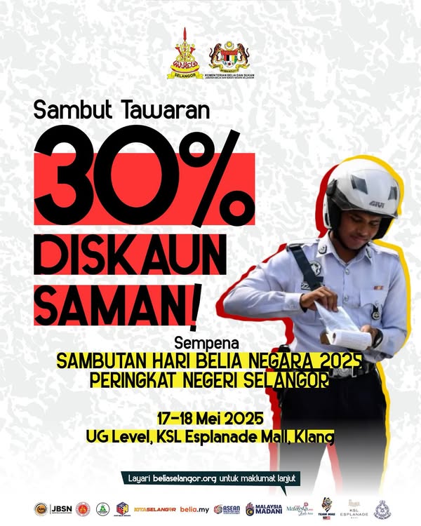 SAMBUT TAWARAN 30% DISKAUN SAMAN @KSL Esplanade Mall!