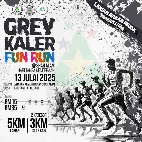LARIAN RAKAN MUDA EDISI 2025 GREY KALER FUN RUN