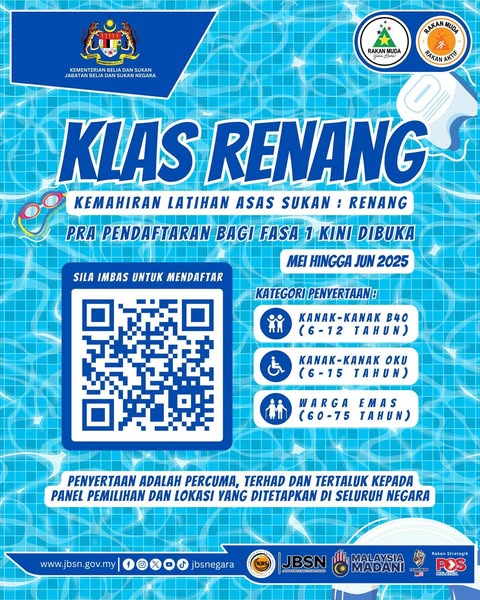 LOKASI KLAS RENANG 2025 @SELANGOR