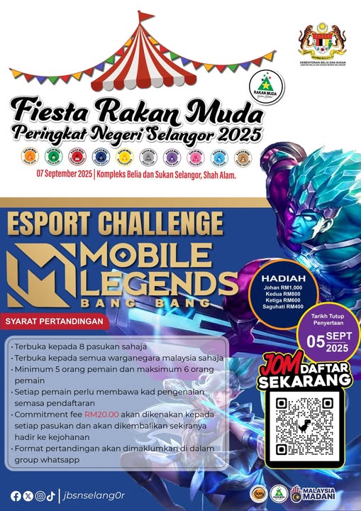 ESPORT CHALLENGE MOBILE LEGEND@ FIESTA RAKAN MUDA SELANGOR