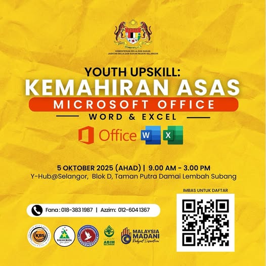 YOUTH UPSKILL: KEMAHIRAN ASAS MICROSOFT OFFICE (Word & Excel)