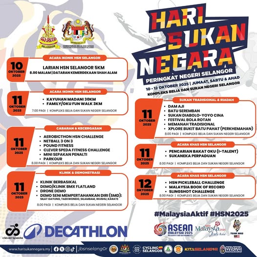 SENARAI AKTIVITI @HSN2025 SELANGOR
